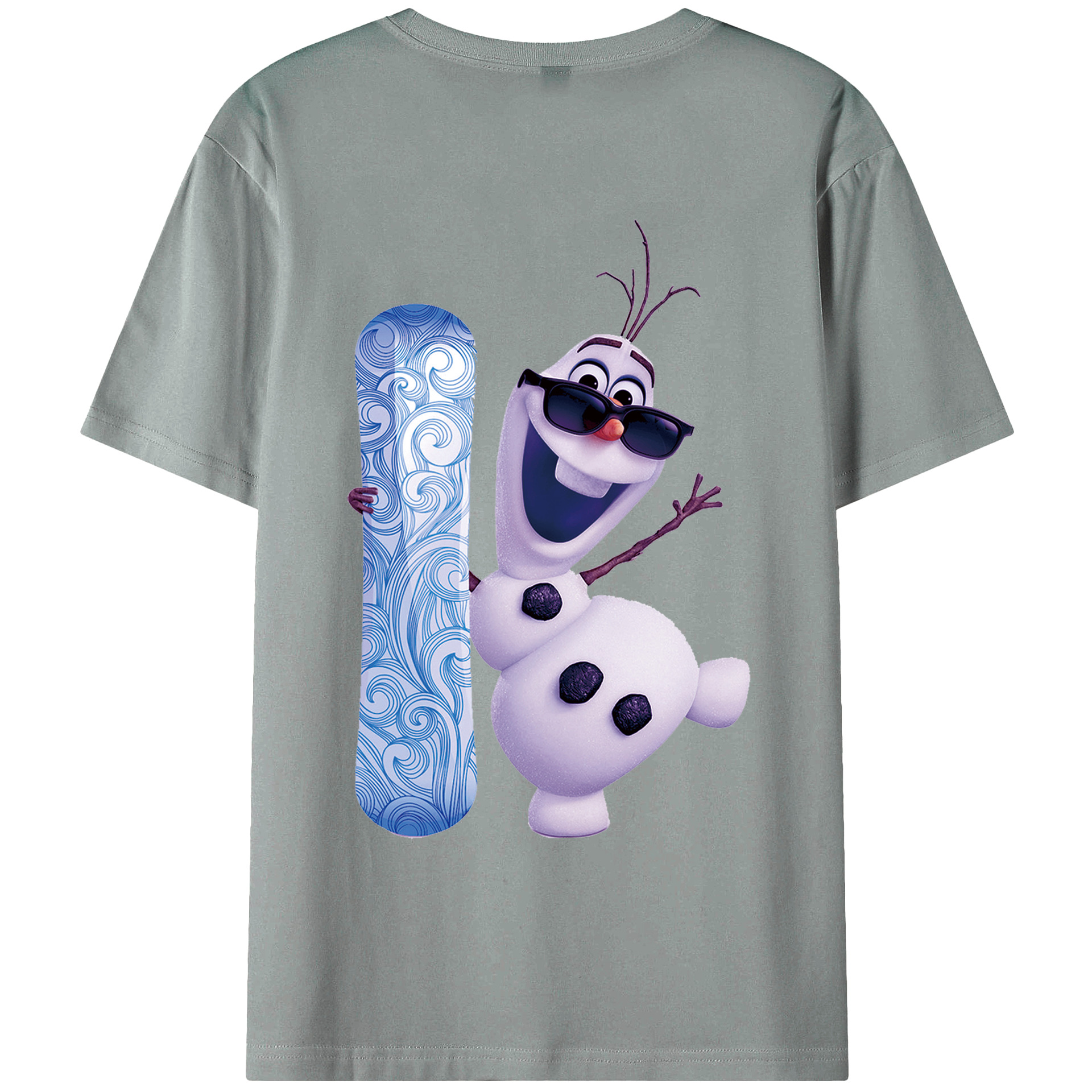 （画像用） アナと雪の女王 アンナ エルサ Frozen Anna Elsa 綿100％ メンズ半袖Tシャツ（バックプリント） 通気性